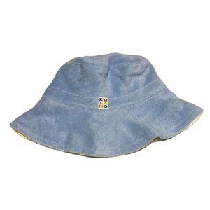 Zutano Reversible Blue Terry Cloth Infant Sun Hat